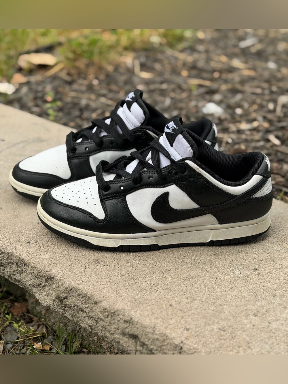 Nike Dunk Low Retro Panda Sneakers (Size:7)